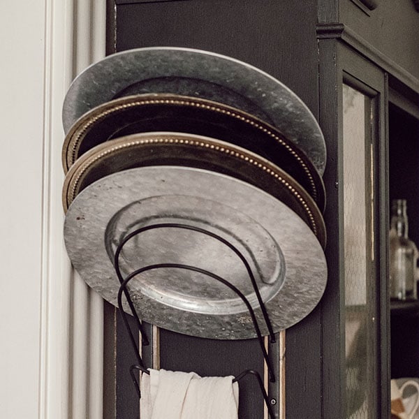 Modern Utilitarian Wall Mounted Plate Display Rack - Decor Steals