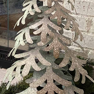 28 Inch Galvanized Metal Christmas Tree with Star