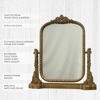 Ornate Gleaming Vanity Mirror