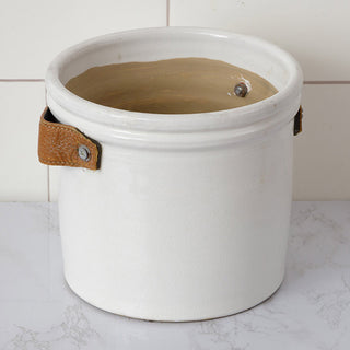 Crackled Finish Ceramic Crock Canister, Pick Your Style
