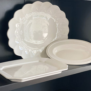 Vintage Ironstone Inspired Platters, Set of 3