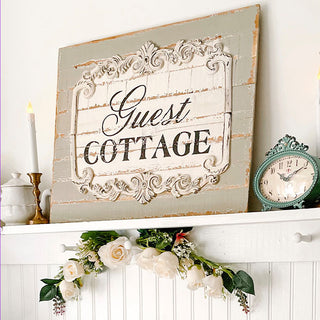 Distressed Victorian Guest Cottage Sign