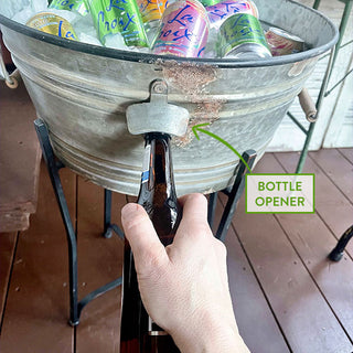 Removable Beverage Cooler on Stand with Bottle Opener 
