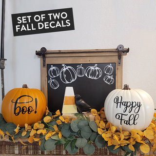 Fall Pumpkin  Decals, Set of 2