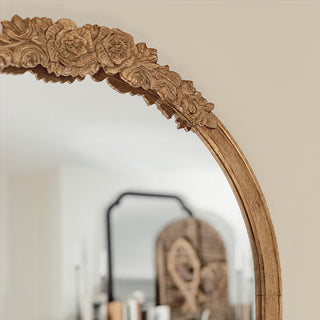 52 Inch Tall Gold Gleaming Mirror