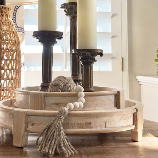 Footed Round Tray Display Risers, Set of 2 - Decor Steals