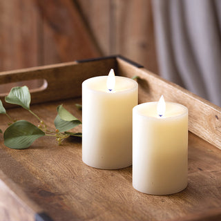 Set of Two Multi Feature LED Wax Candles, Pick Your Size
