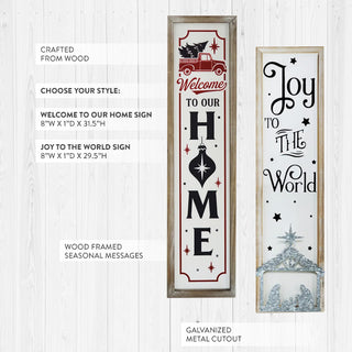 Antique Wooden Holiday Sign, Pick Your Style