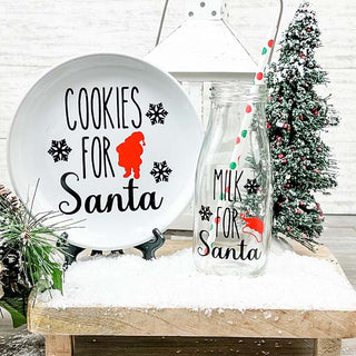 Milk and Cookies Platter and Jar Set, Pick Your Size