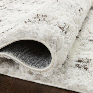Cream and Gray Shag Rug, Pick Your Size