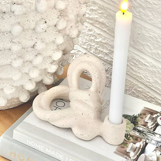 Ceramic Knot Taper Candle Holder