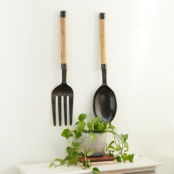 Oversized Fork and Spoon Wall Decor - Decor Steals