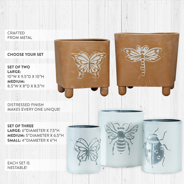 Antique Finish Insect Planters, Pick Your Style - Decor Steals