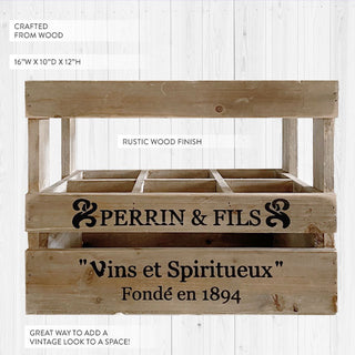 Antique Inspired French Wine Crate