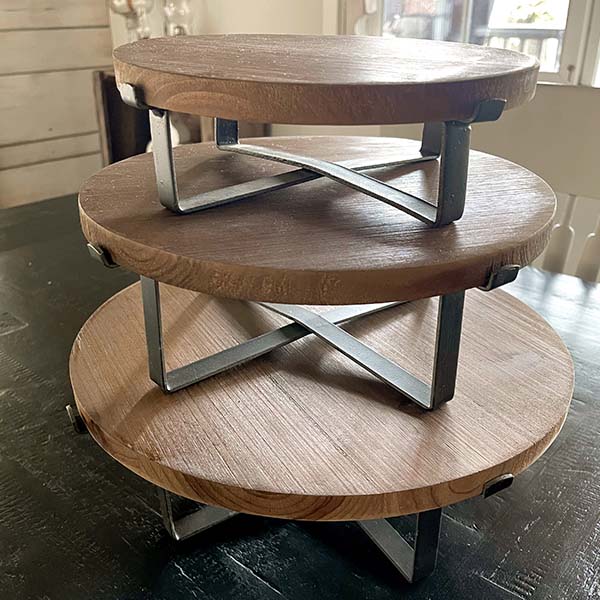 Round Modern Farmhouse Risers, Set of 3 - Decor Steals