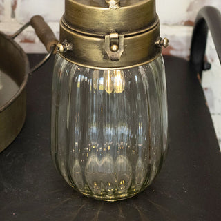 Brushed Brass LED Lantern