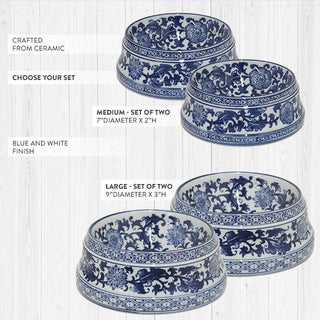 Delft Inspired Ceramic Bowl Set, Pick Your Size