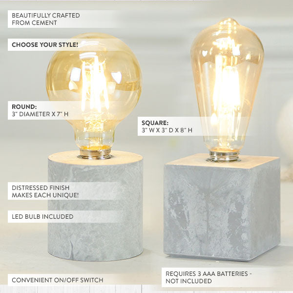 Cement Base Lamp - Decor Steals