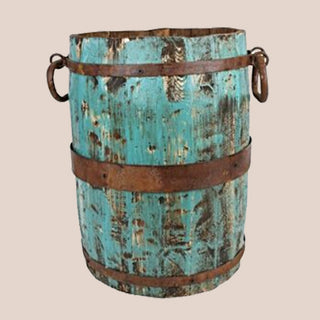 Handmade Spanish Pine Wood Bucket, Pick Your Color