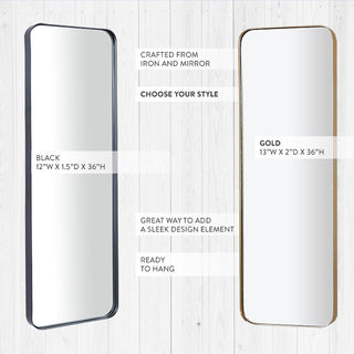 Elongated Modern Farmhouse Wall Mirror, Choose Your Color