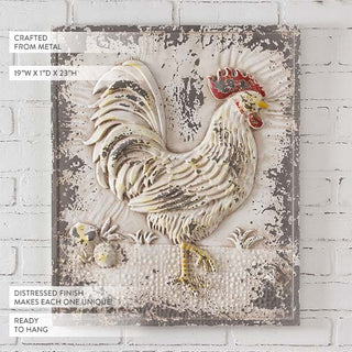 Vintage Inspired Rooster Wall Art