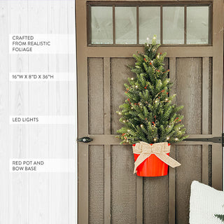 Pre-Lit LED Door Christmas Tree
