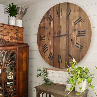 MASSIVE Repurposed Electric Reel Wooden Spool Wall Clock