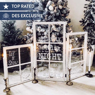 Hinged Window Pane Holiday Sign | DES Exclusive