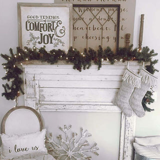 Comfort and Joy Wooden Sign