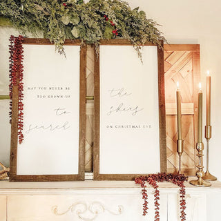 Christmas Eve Wooden Sign Set