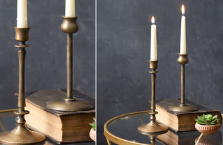 Brass Taper Candle Holders Set of 2