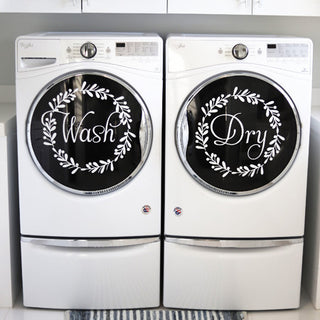 Wash and Dry Decals for Front Loader Washer and Dryer