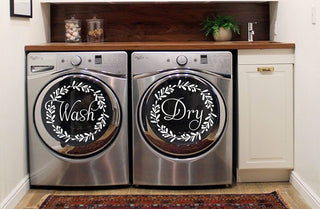 Wash and Dry Decals for Front Loader Washer and Dryer