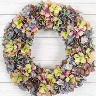 Pastel Hydrangea Wreath