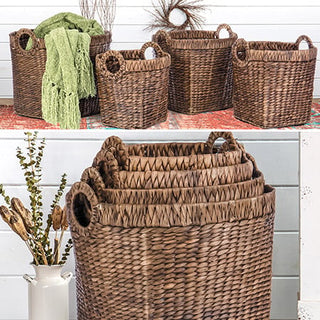 Nesting Hyacinth Storage Baskets, Set of 4