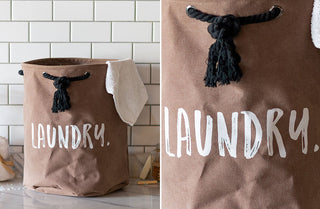 Brown Canvas Laundry Bag