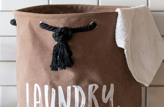 Brown Canvas Laundry Bag