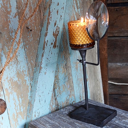 Iron Magnifying Glass Tea Light Candle Holder – Candlestock