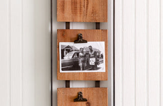OVERSIZED Rustic Wooden Clipboard Photo Hanger
