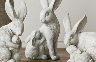 Assorted Bunny Figurines, Set of 3