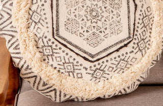 Knitted Pattern Cotton Cushion Pouf