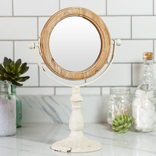 Antique White Tilting Vanity Mirror