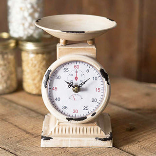 Chippy Distressed Kitchen Scale Clock