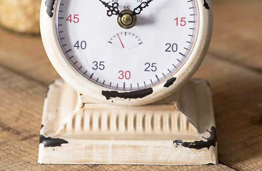 Farmhouse Kitchen Scale Clock | Distressed Kitchen Scale Clock - Decor ...