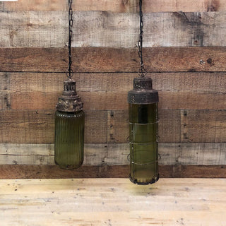 Rustic Green Hanging Pendant Light, Pick Your Style