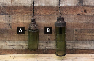Rustic Green Hanging Pendant Light, Pick Your Style