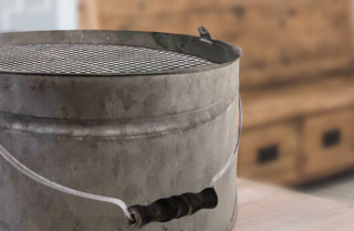 Galvanized Metal Sifting Bucket with Handle
