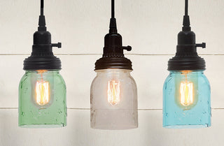 Mason Jar Lamp with Star Design, Pick Your Style