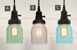 Mason Jar Lamp with Star Design, Pick Your Style