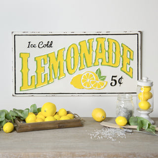 Embossed Lemonade Sign
